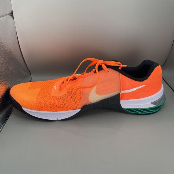 Nike Metcon 7 Mens Size 15 Orange Black White CZ8281-883 Athletic Training Gym